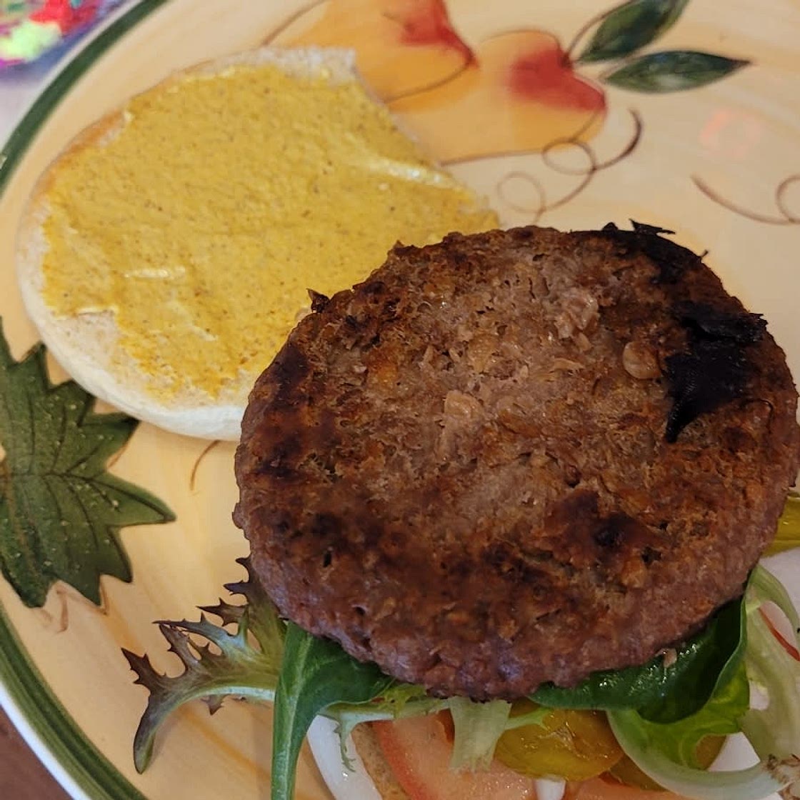 Hamburger and fries