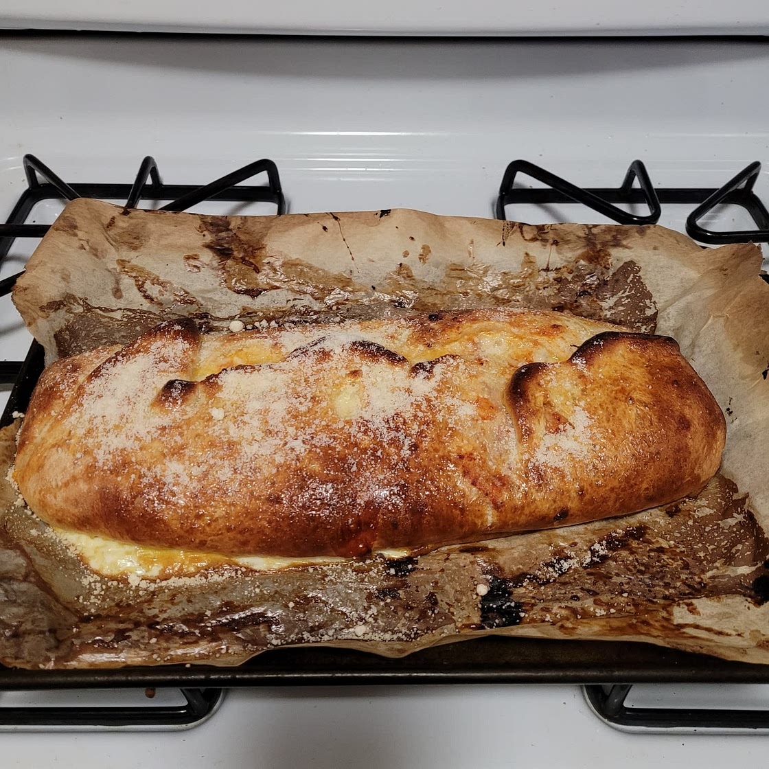 Pepperoni and Ham Stromboli