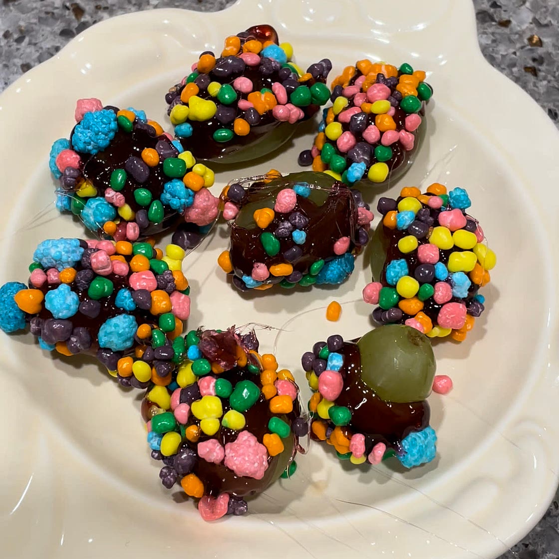Candied grapes