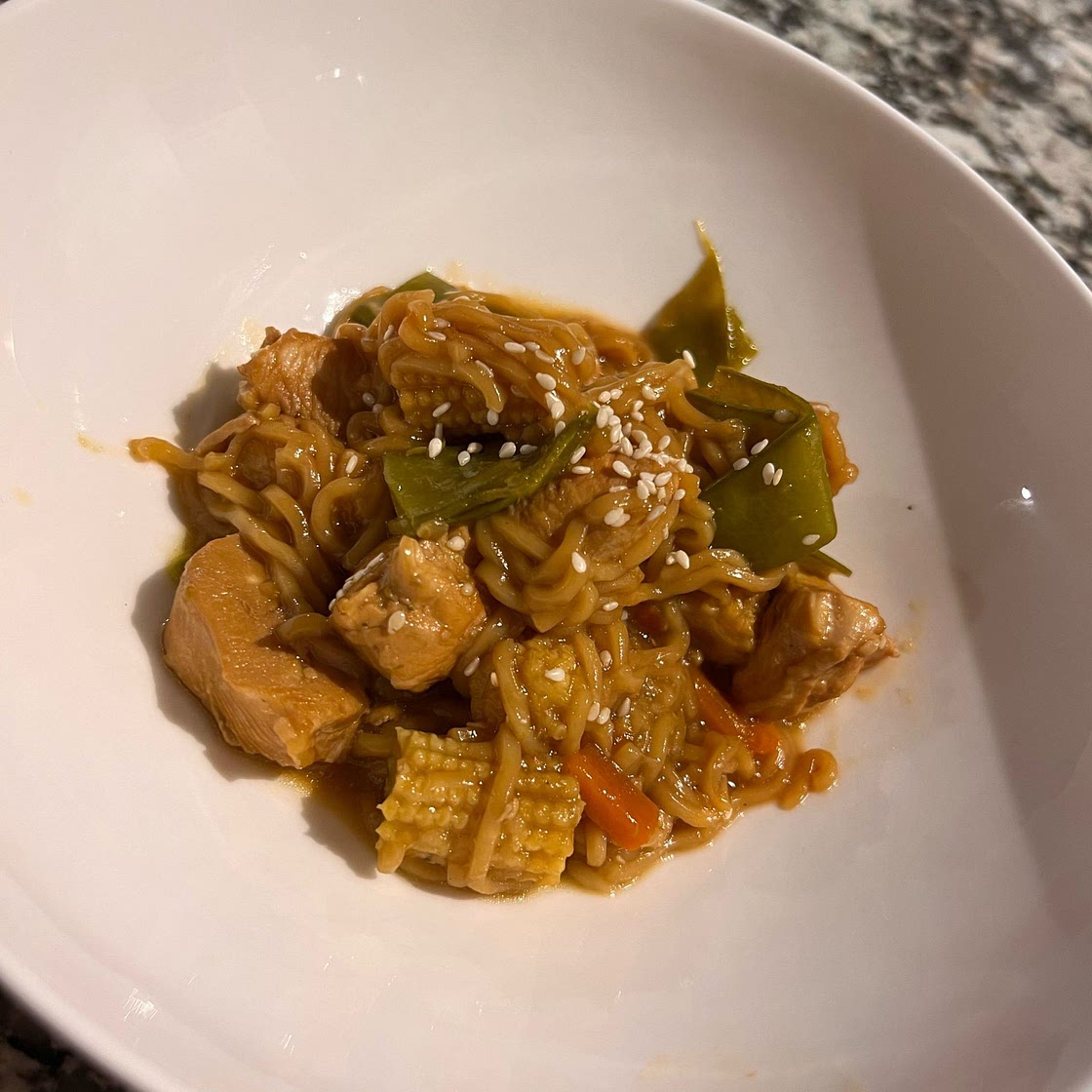 Pressure Cooker Sesame Chicken Chow Mein