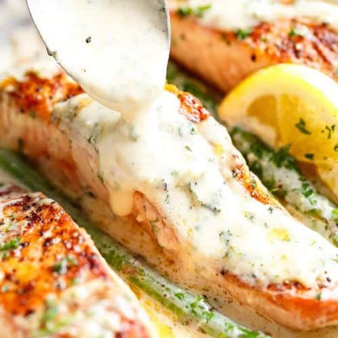 Creamy lemon Dijon salmon