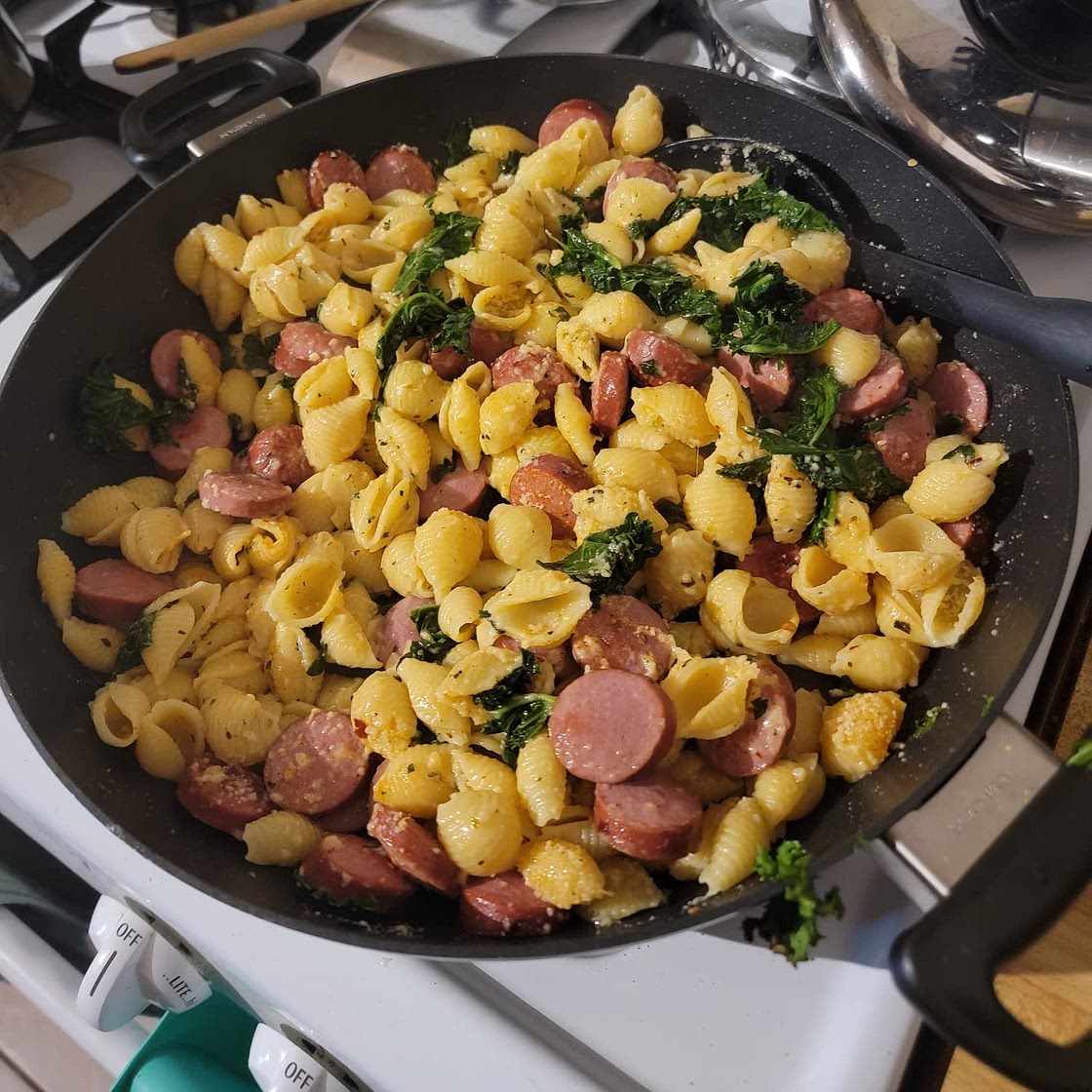 Spicy Orecchiette with Chicken Sausage and Kale