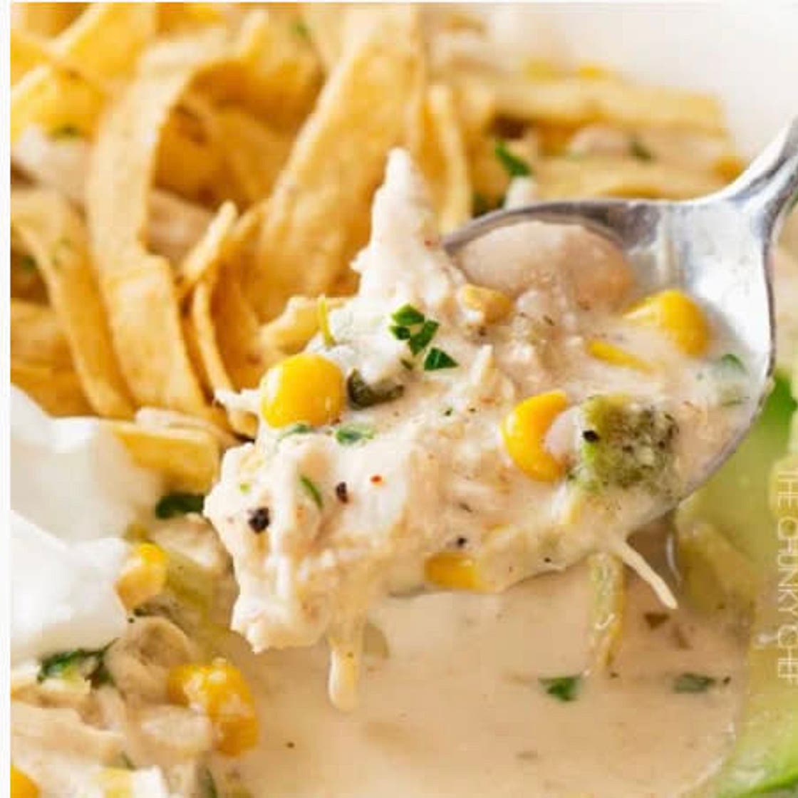 Creamy Crockpot White Chicken Chili