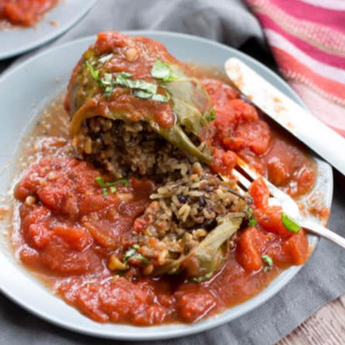 Cabbage Rolls with Wild Rice
