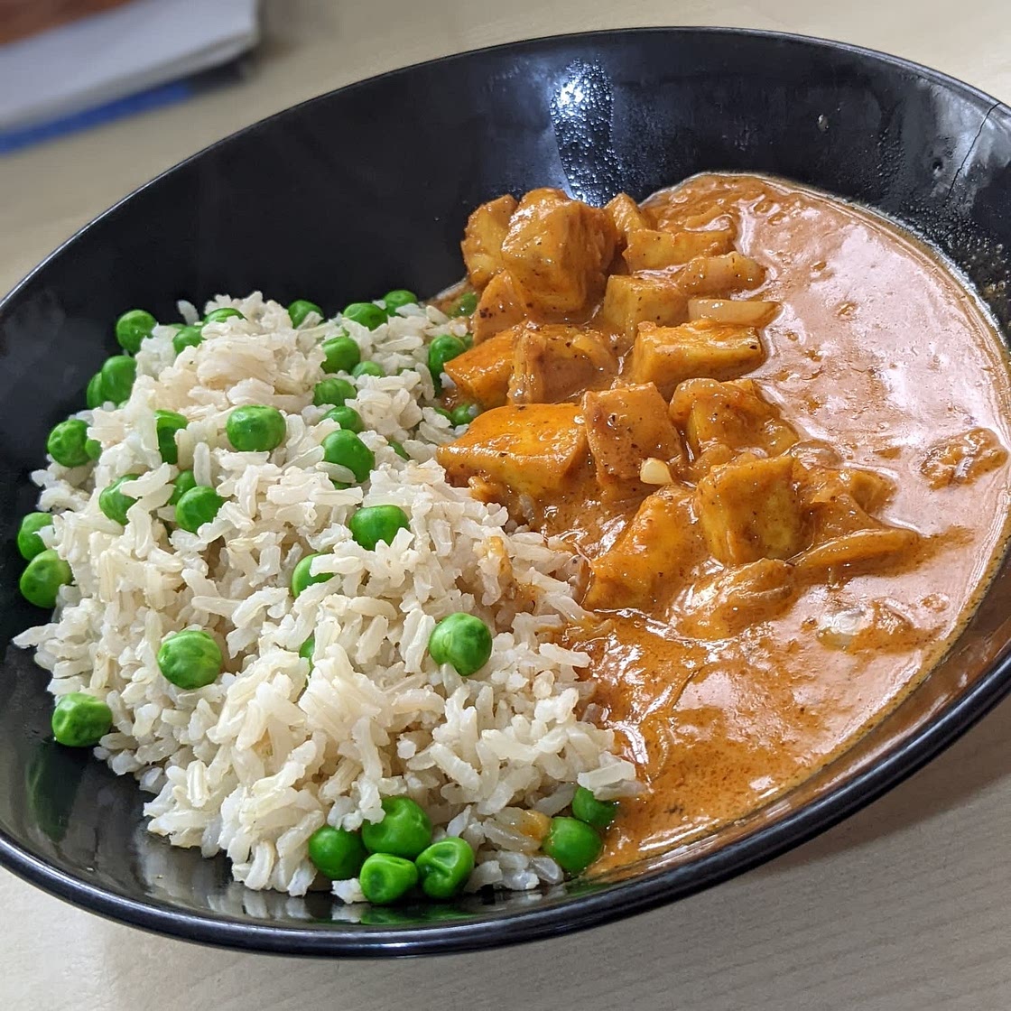Spicy Tofu with Creamy Coconut Sauce