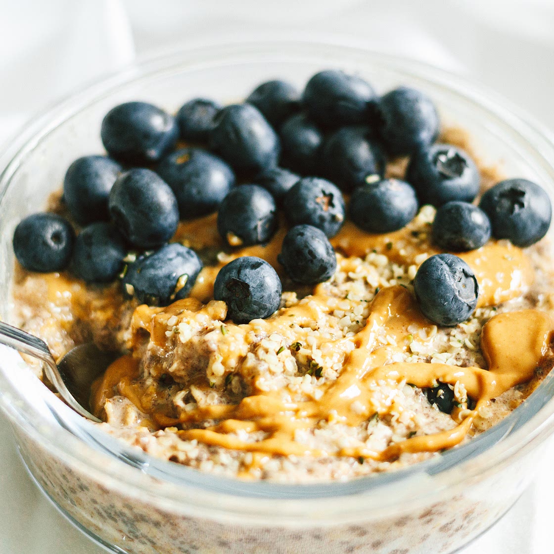 Blueberry Chia Cinnamon Overnight Oats