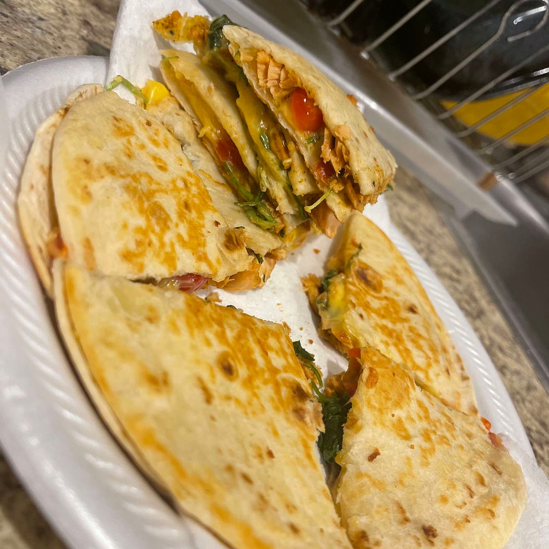 Salmon quesadillas 