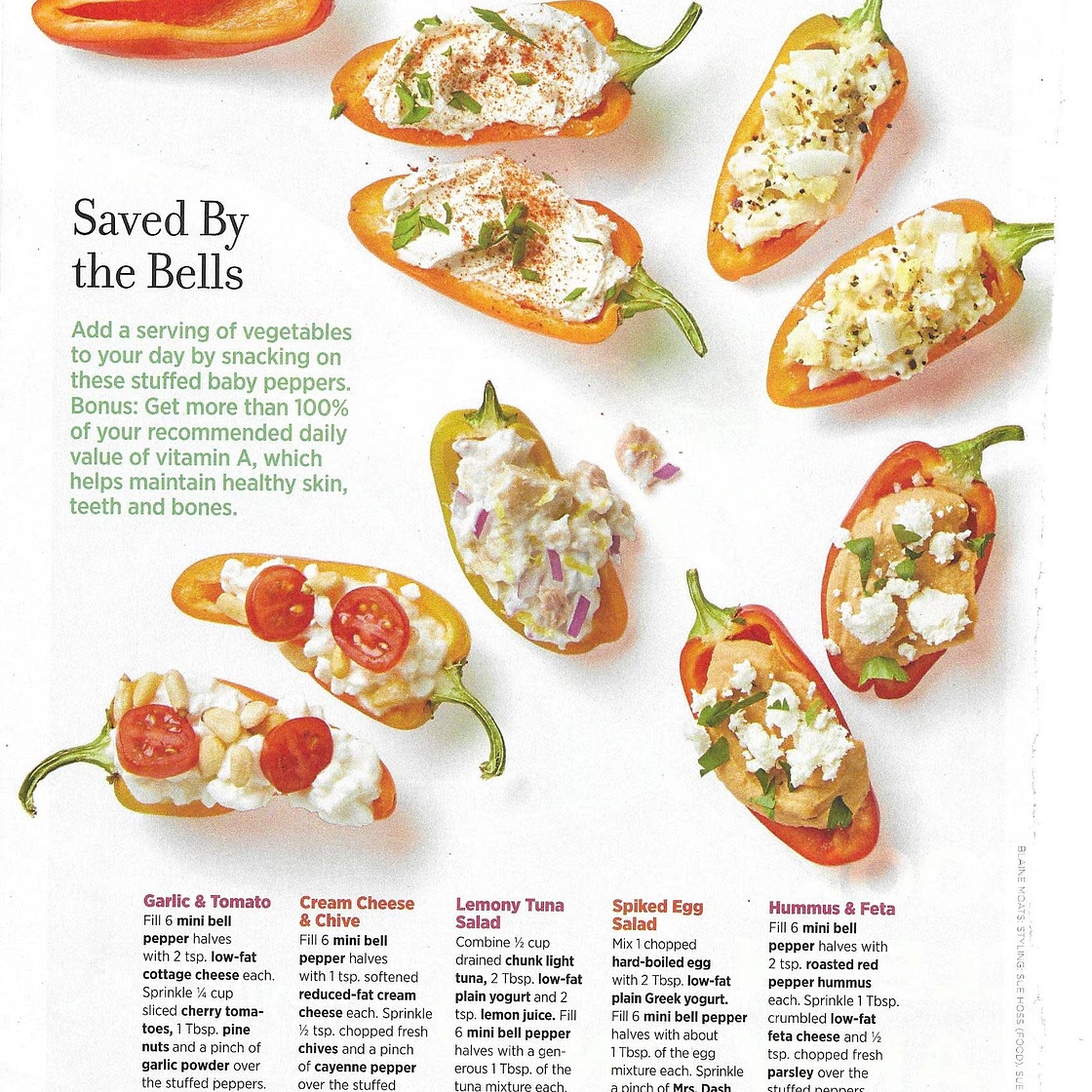 Mini Bell Pepper Bites - Lemony Tuna Salad