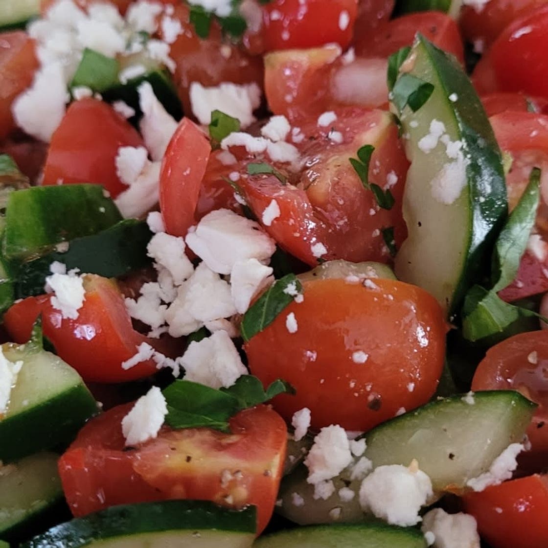 TOMATO, CUCUMBER, AVOCADO SALAD