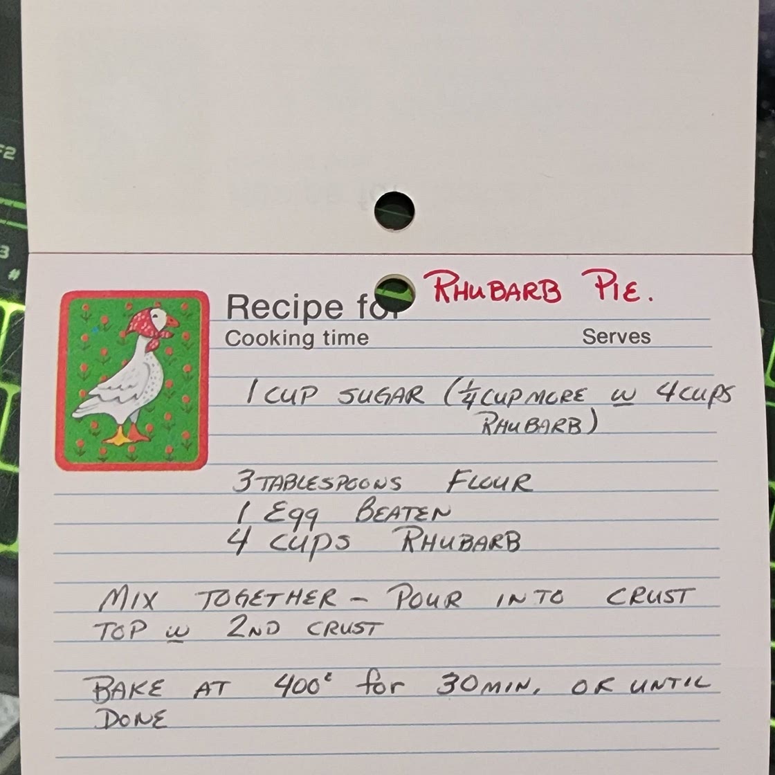 Rhubarb pie
