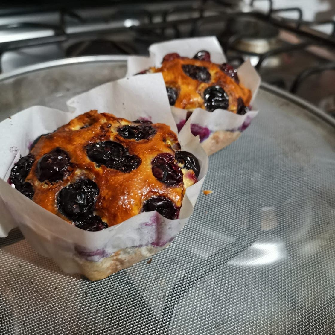 Muffin Arándanos healthy harina de almendra