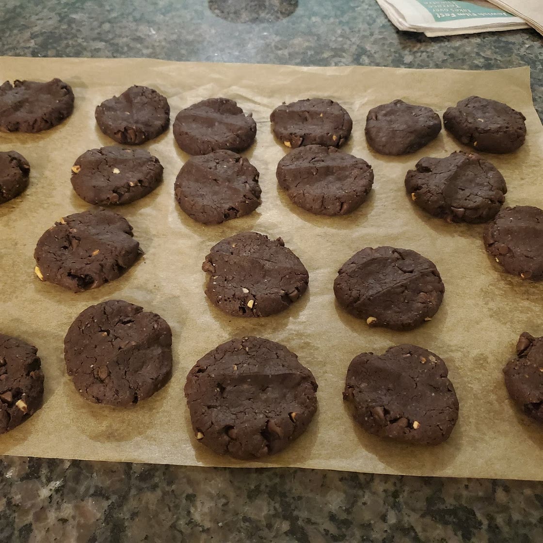 Vegan Brownie Chocolate Chip Cookies (oat and almond flour)