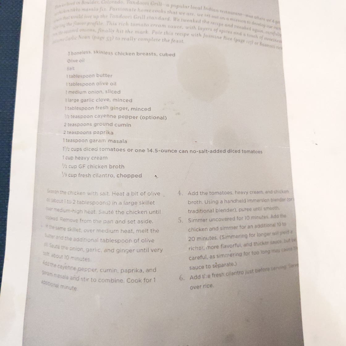 Chicken Tikka masala