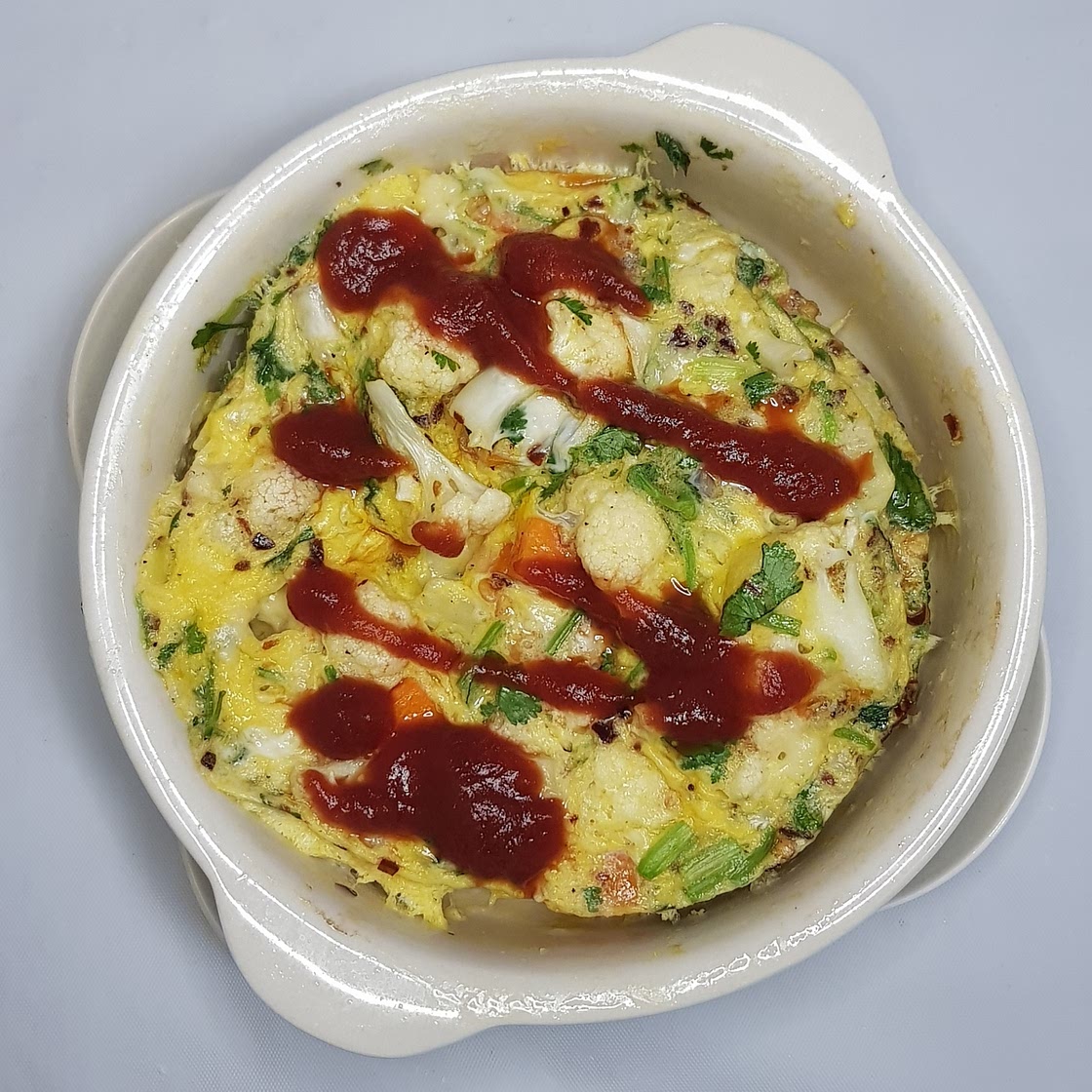 Keto Microwave Veggie Omelette