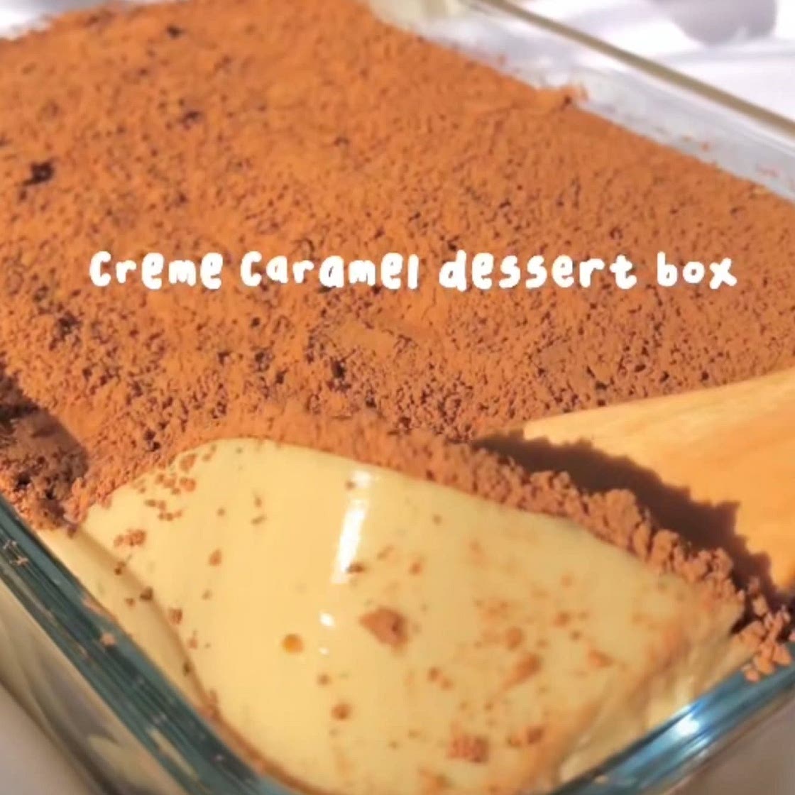 Creme caramel dessert box