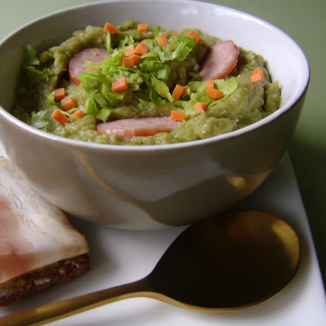 Snert (Traditional Dutch Split Pea Soup)