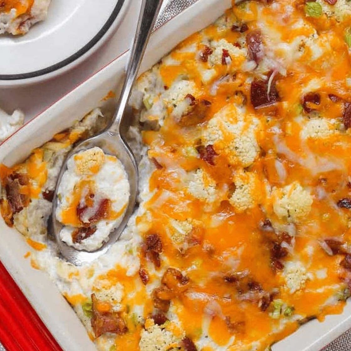Keto Cauliflower Cheese Casserole