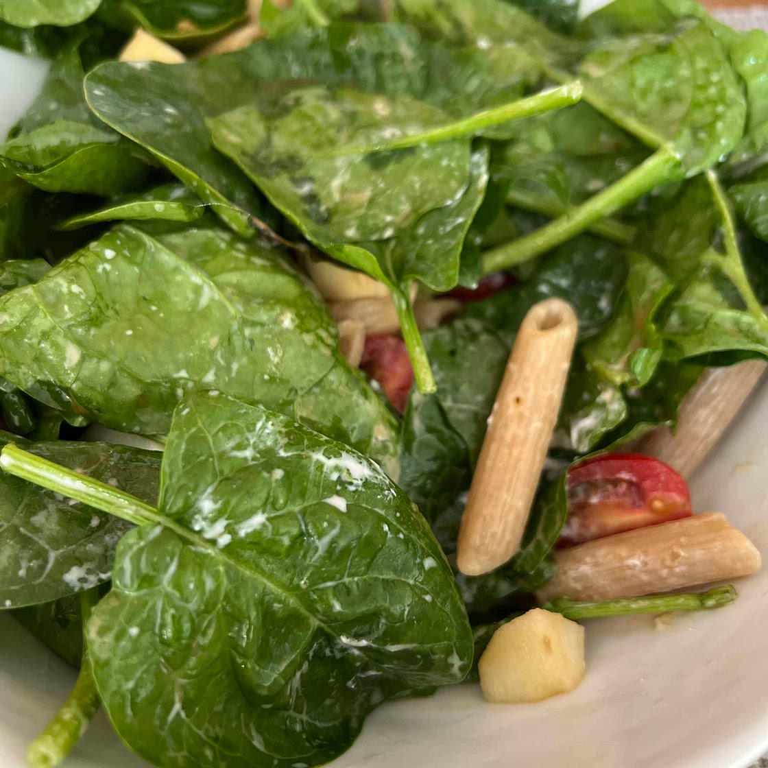 Goat cheese apple balsamic salad