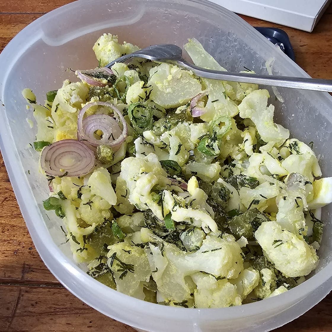 Cauliflower egg salad