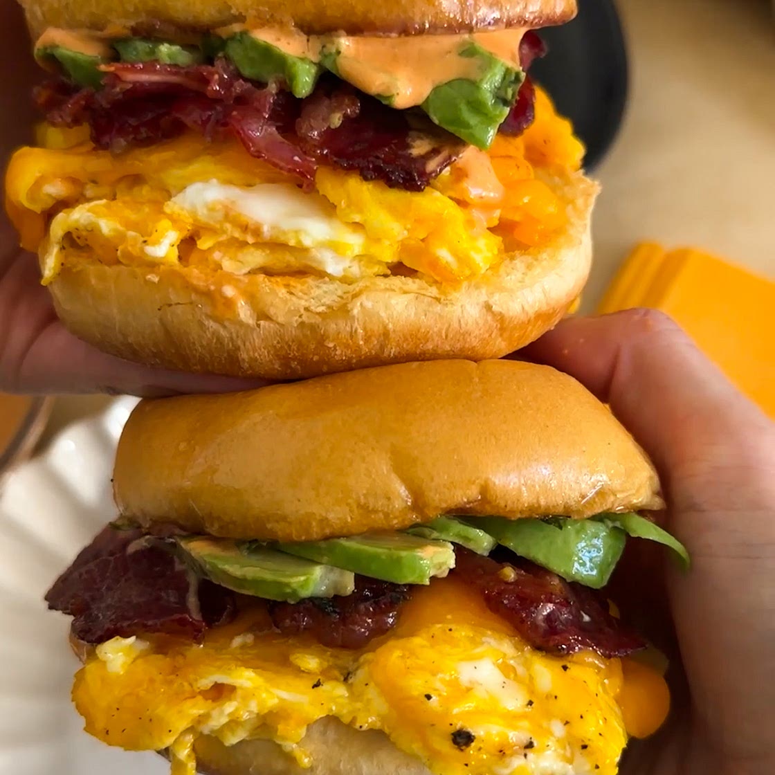 Cheesy Chipotle Breakfast Sandwiches