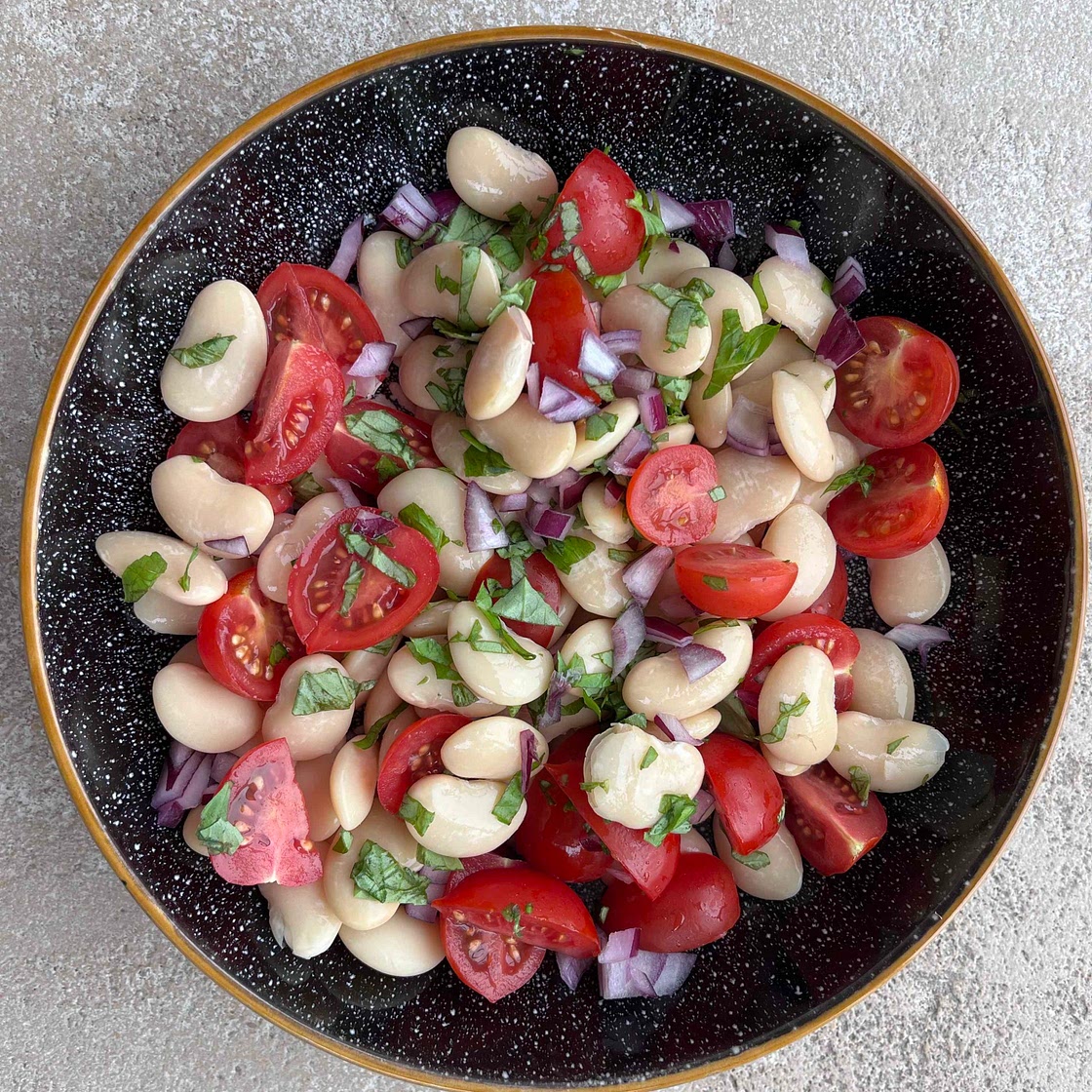 Butter Bean, Cherry Tomato & Red Onion Salad
