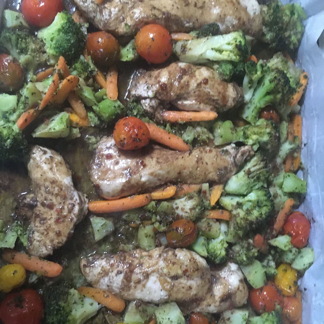 One Pan Balsamic Chicken and Veggies