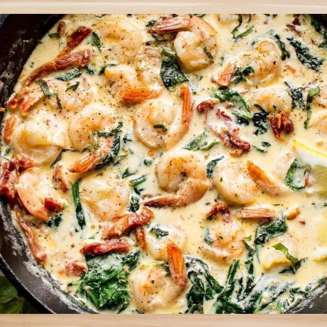 Creamy Garlic Tuscan Shrimp