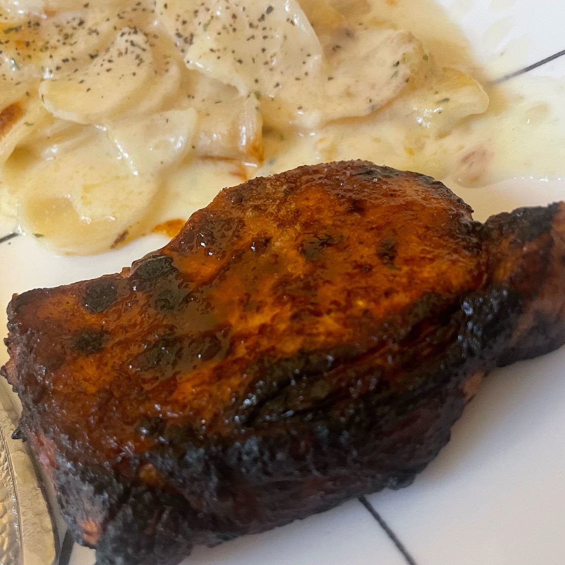 Smokey paprika and lemon pork chops (low sodium)