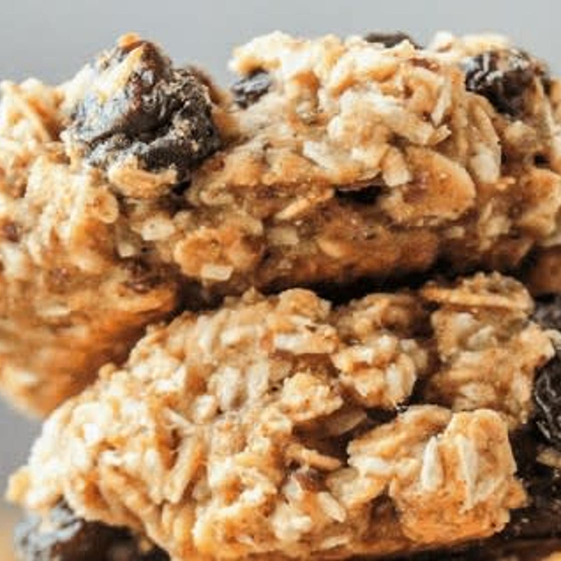 Low Sugar Coconut Banana Oatmeal Cookies