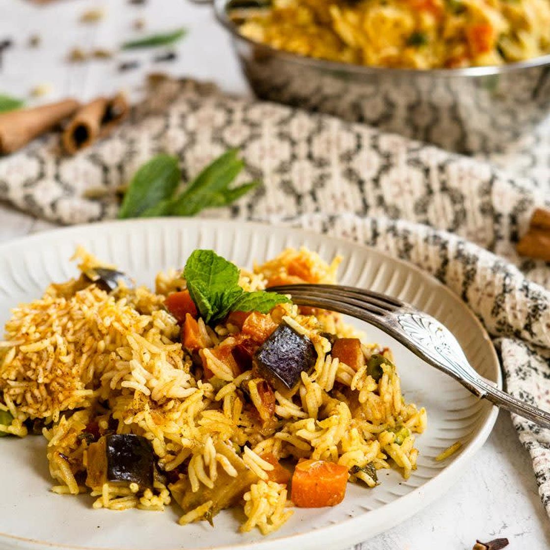 Biryani with Aubergine