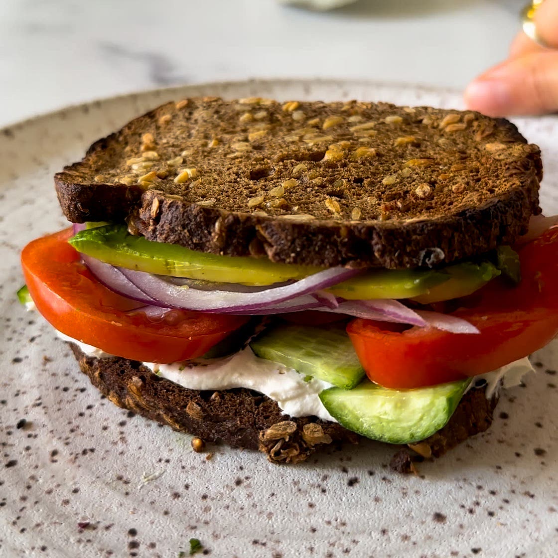The 5 Minute Veggie Sandwich (vegan & gluten free friendly)