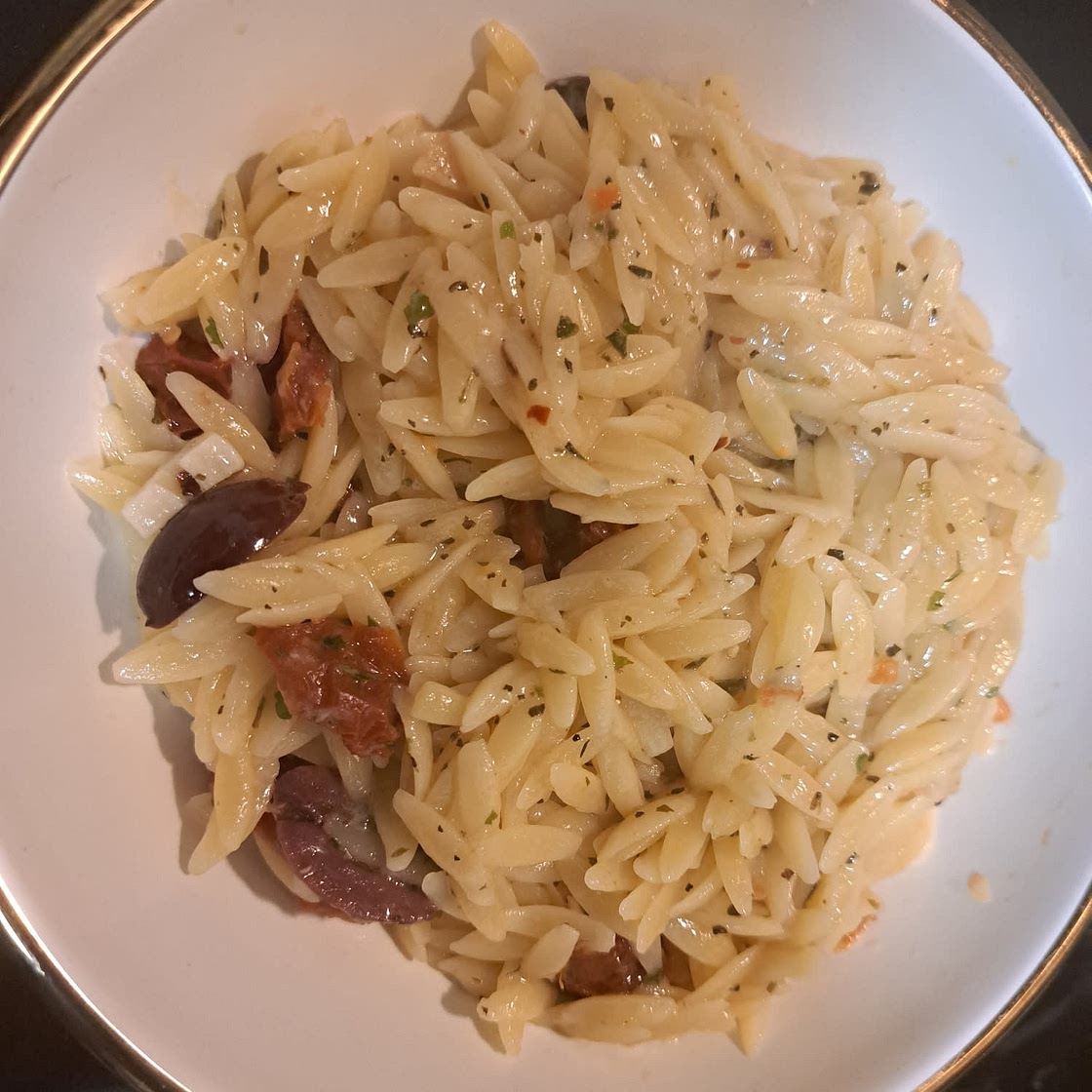 Mediterranean-Style Toasted Orzo with Parmesan and Sundried Tomatoes