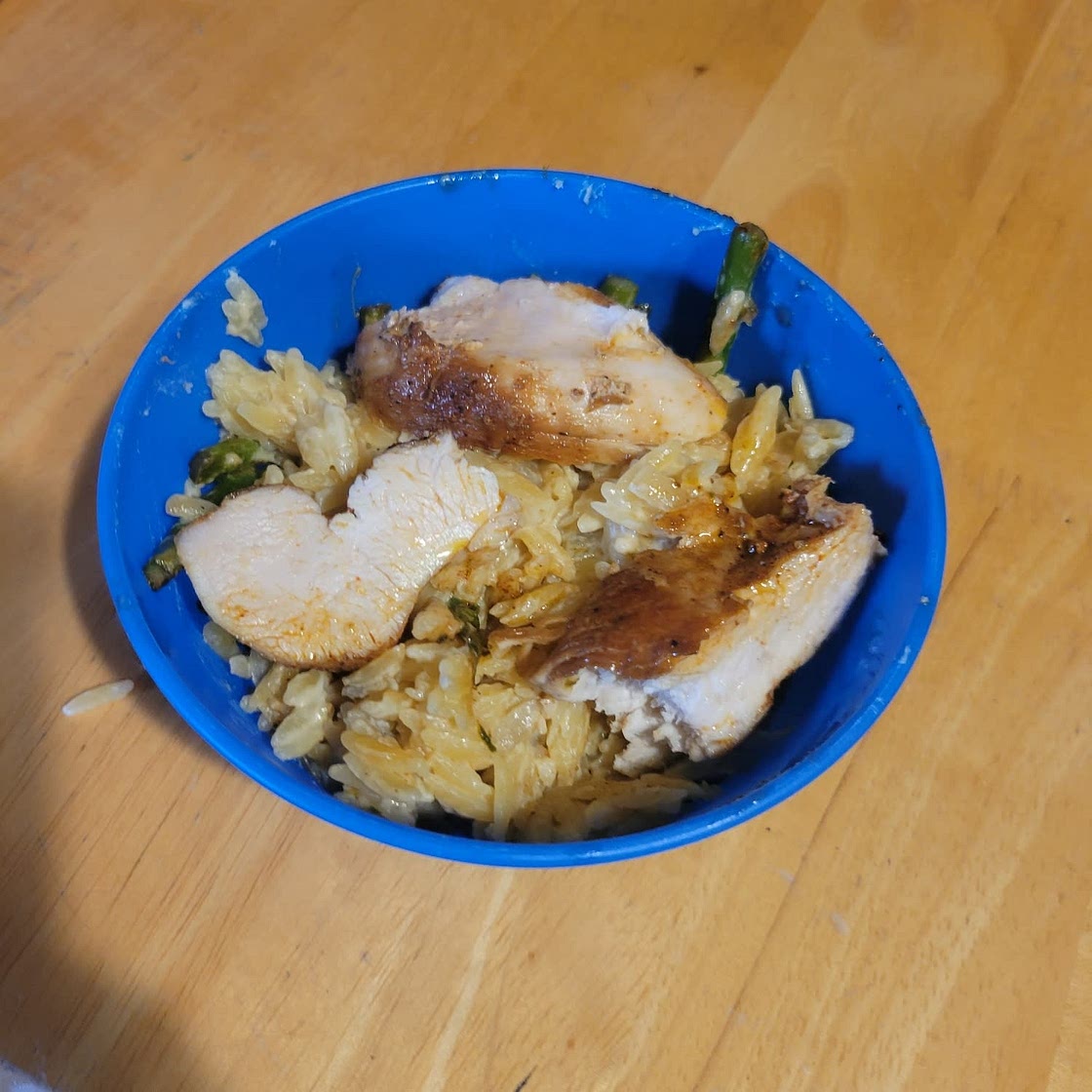 Creamy Parmesan Orzo with Chicken and Asparagus