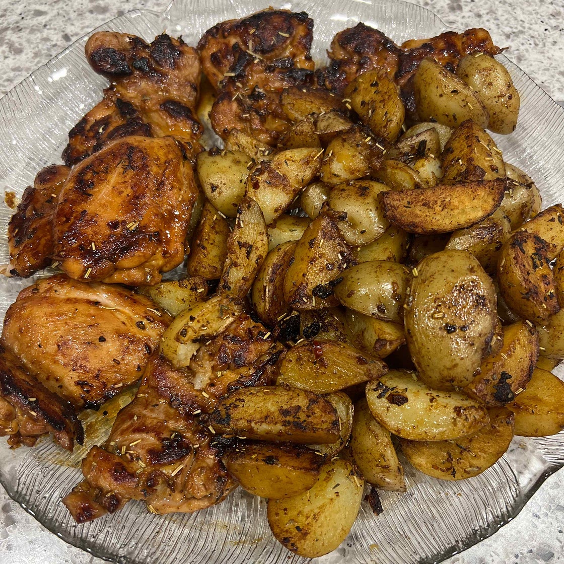 Garlic Butter Chicken and Potatoes Skillet