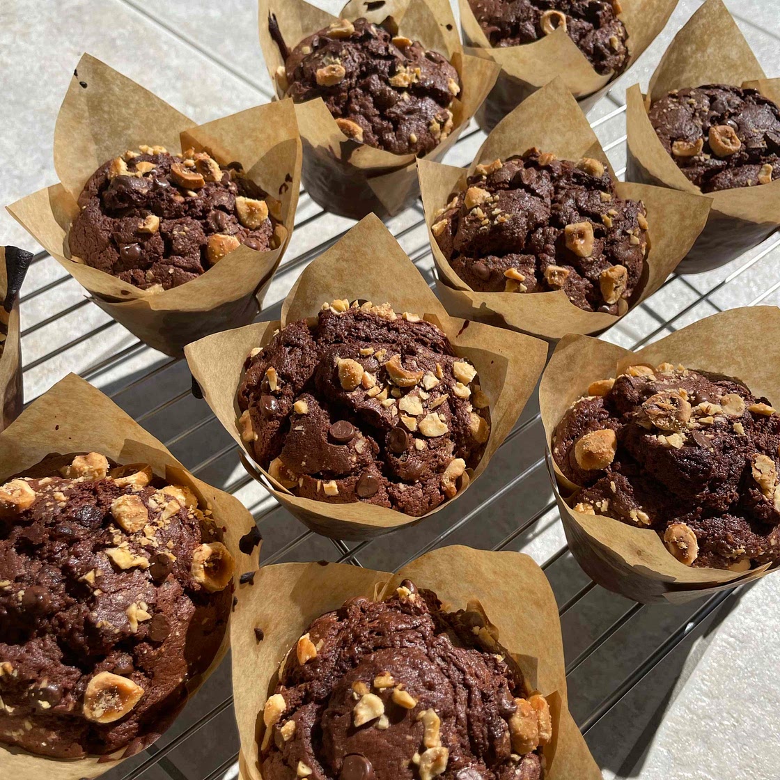 Double chocolate hazelnut muffins 🍫