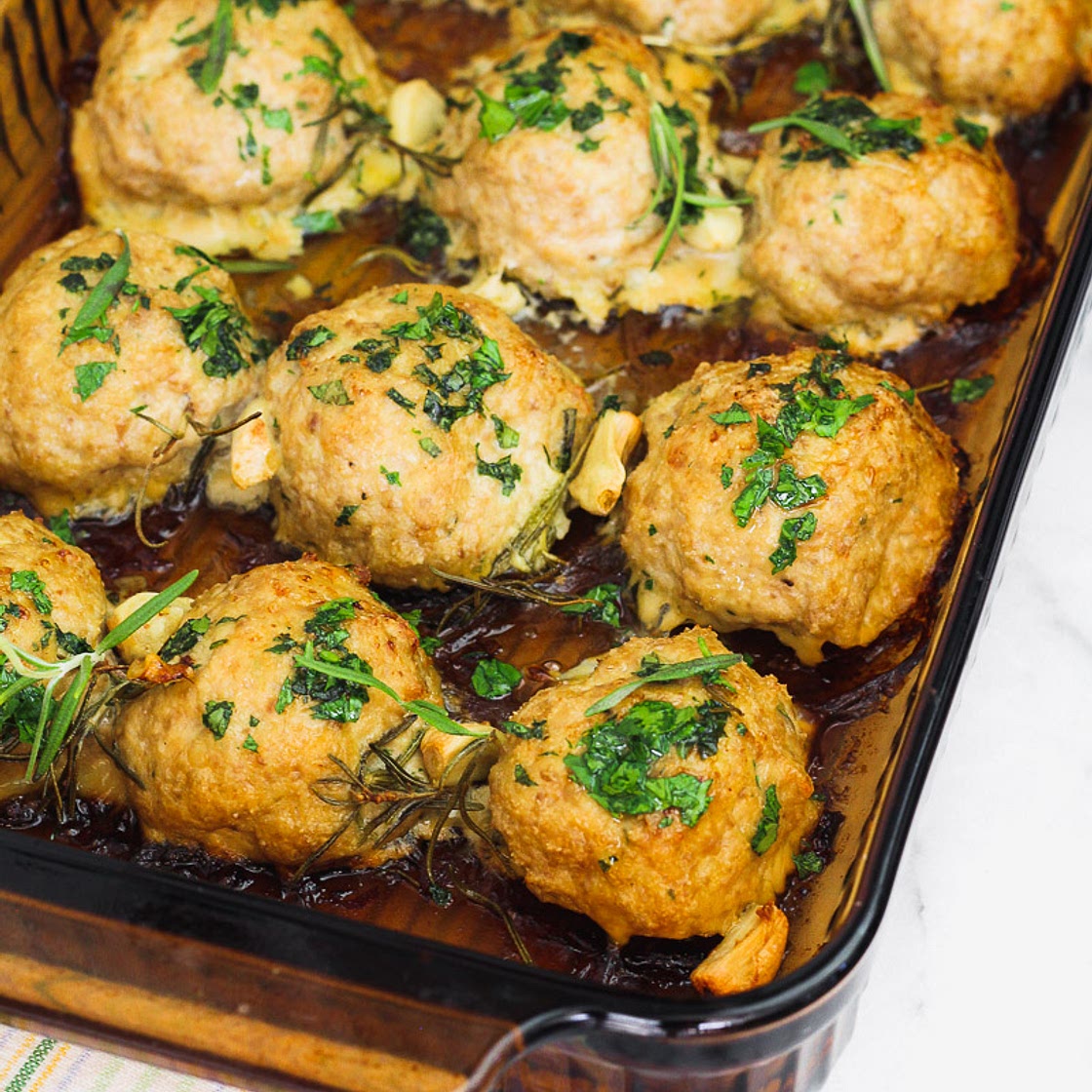 Garlic Rosemary Whole30 Meatballs