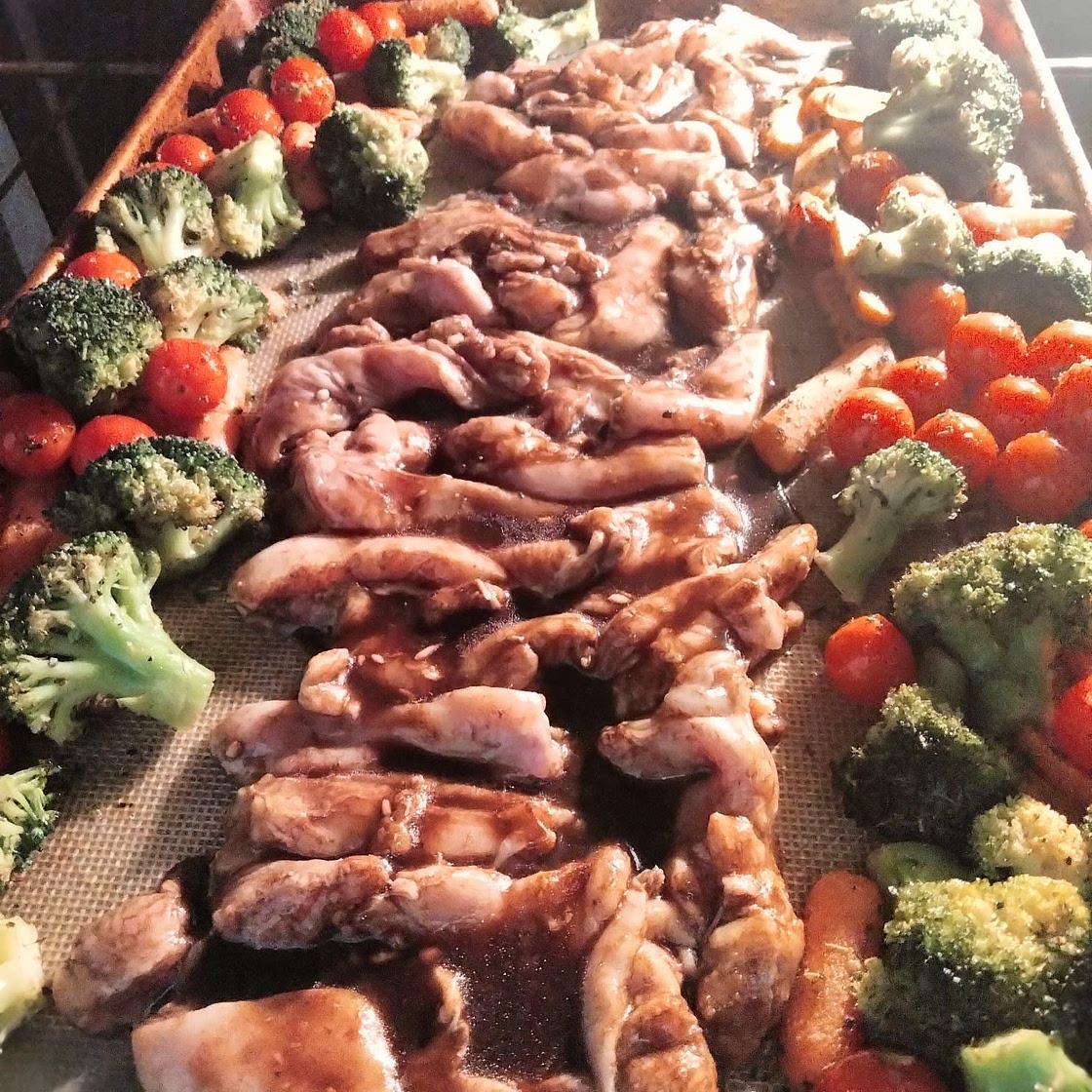 One Pan Balsamic Chicken and Veggies
