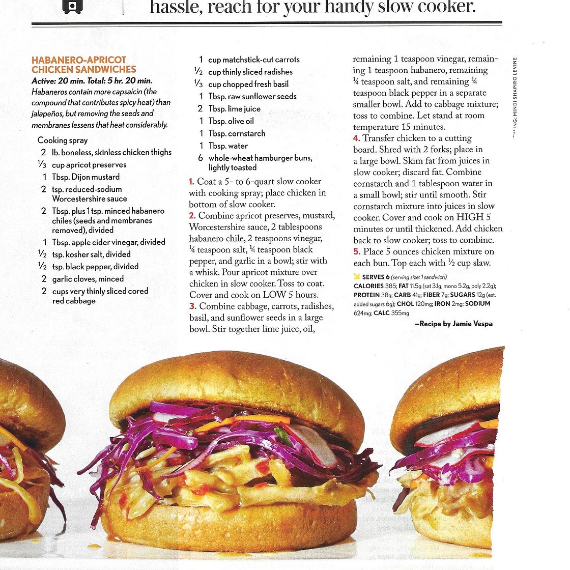 Habanero Apricot Chicken Sandwiches