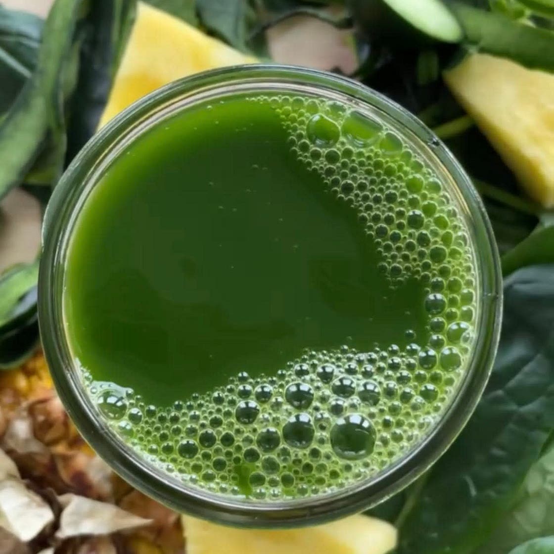 Green  Juice Recipe- pineapple cucumber spinach 