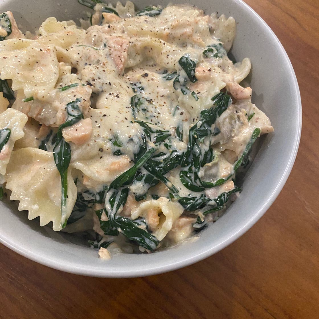 Lemon ricotta pasta & spinach