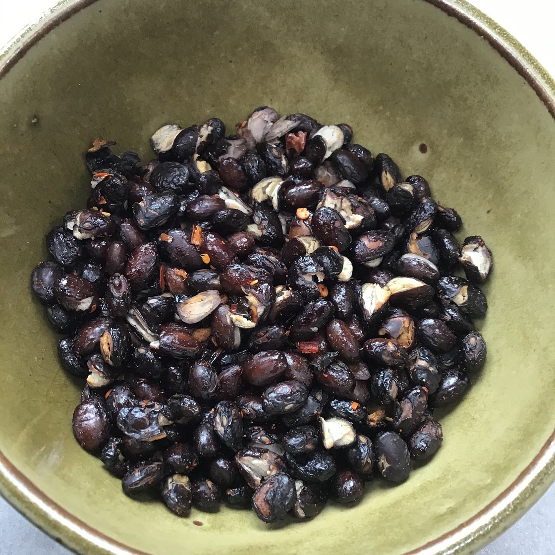 Crispy black beans