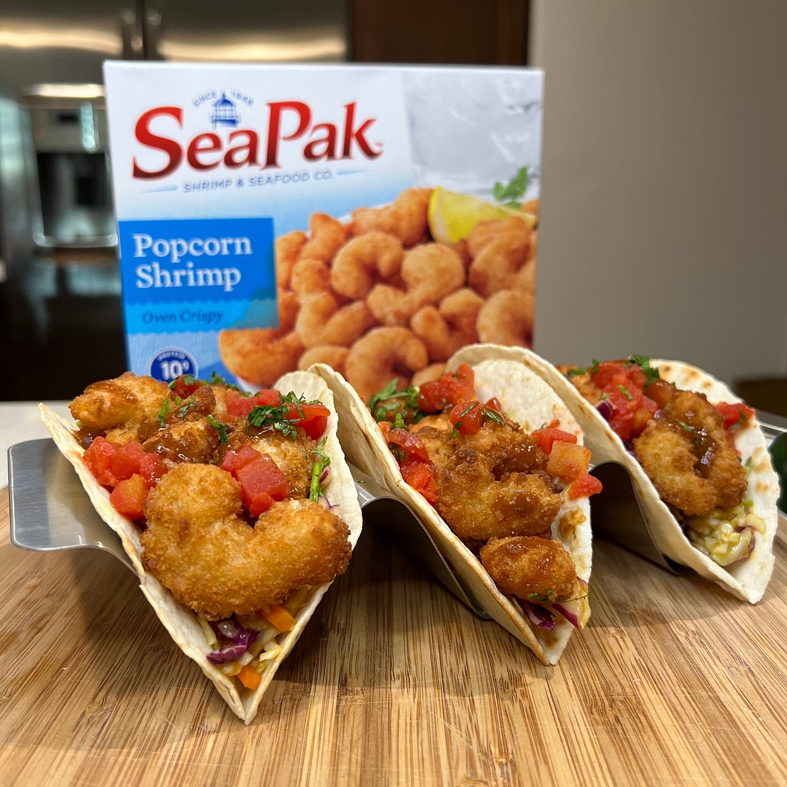 Popcorn Shrimp Tacos