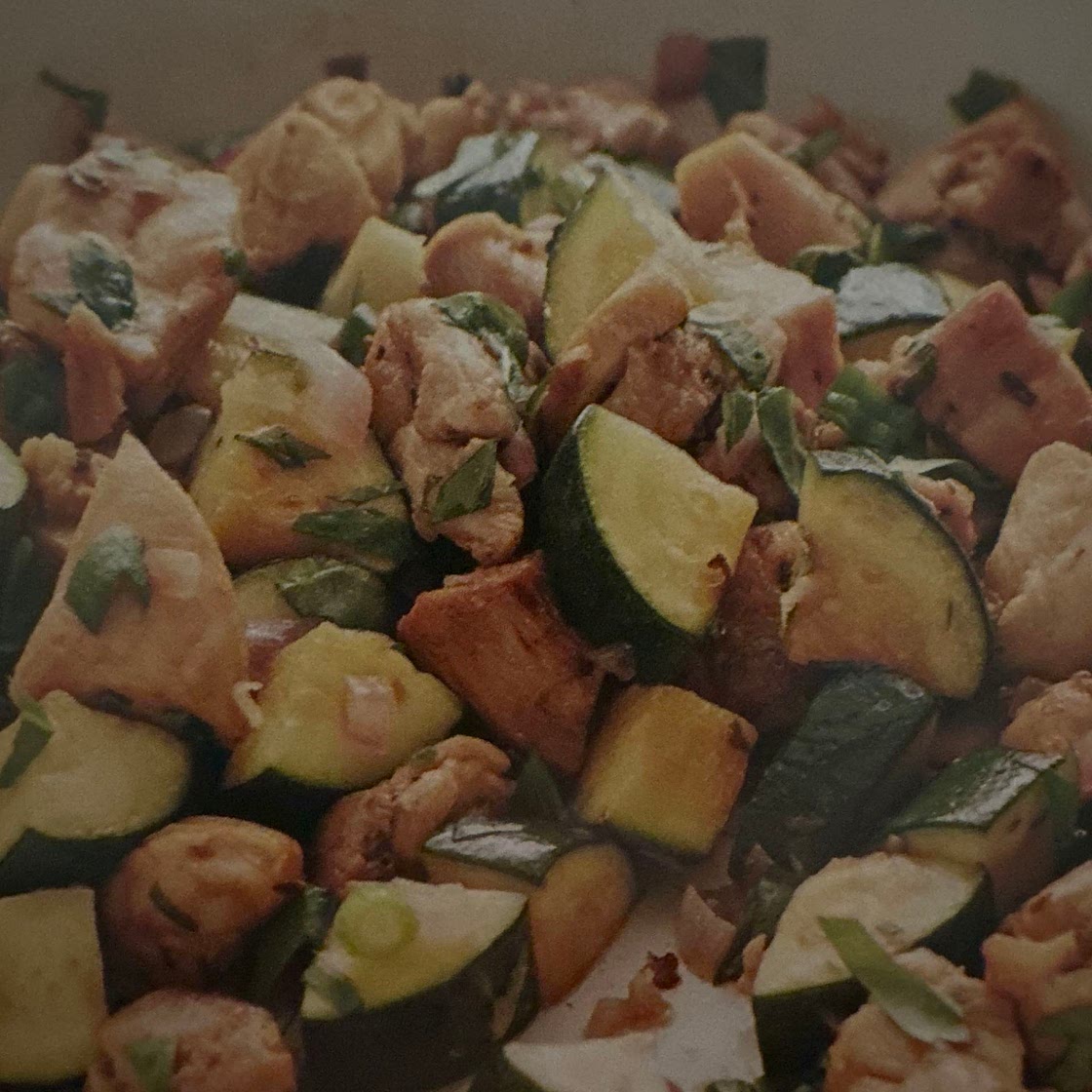 Zucchini-Basil Chicken Hash
