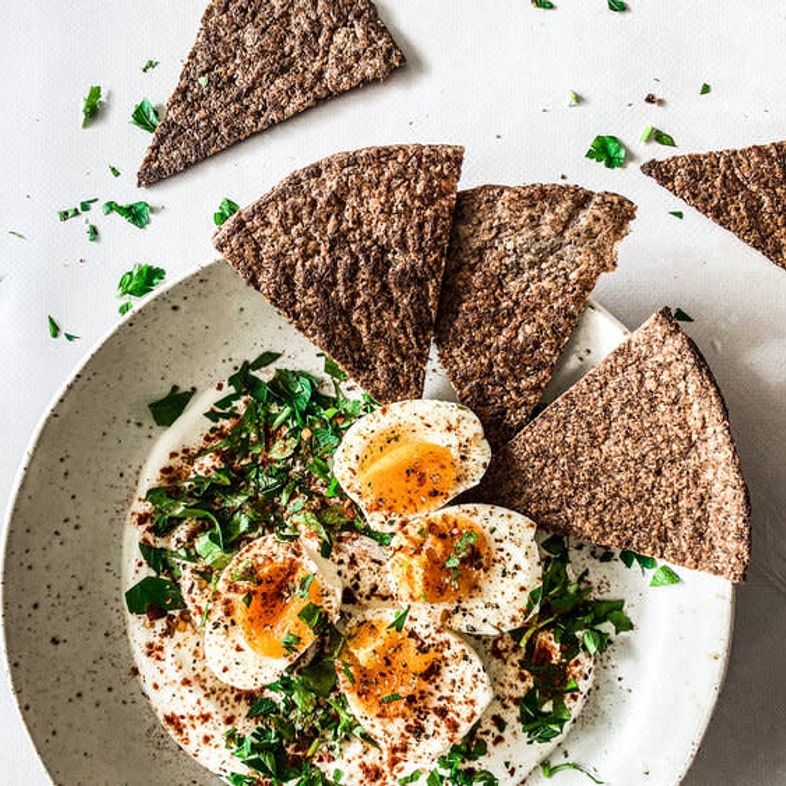 Turkish Eggs & Crispy Pita Chips