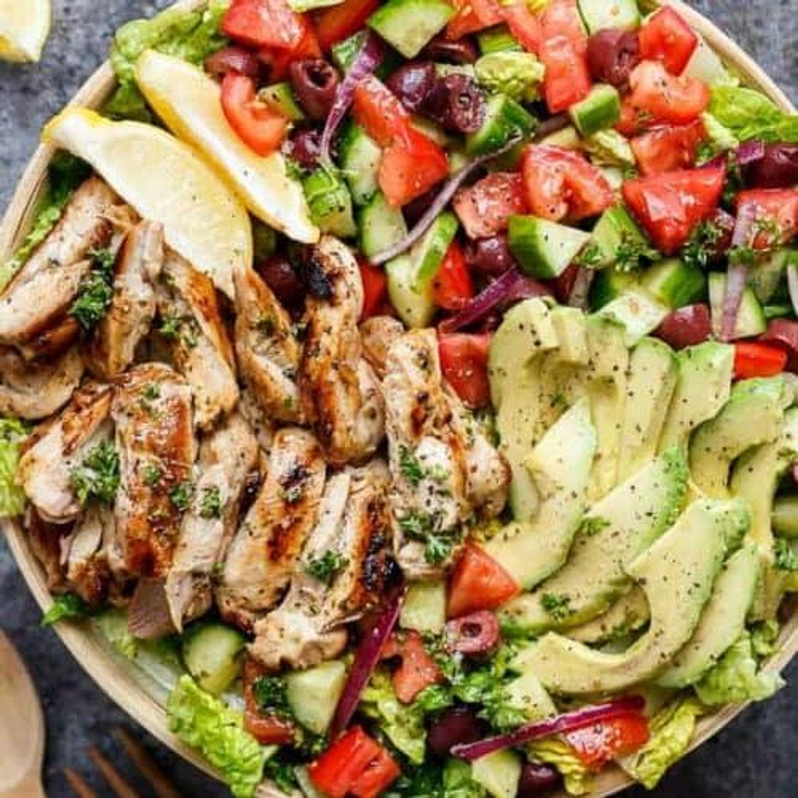 Lemon Herb Mediterranean Chicken Salad (Non-Vegetarian)