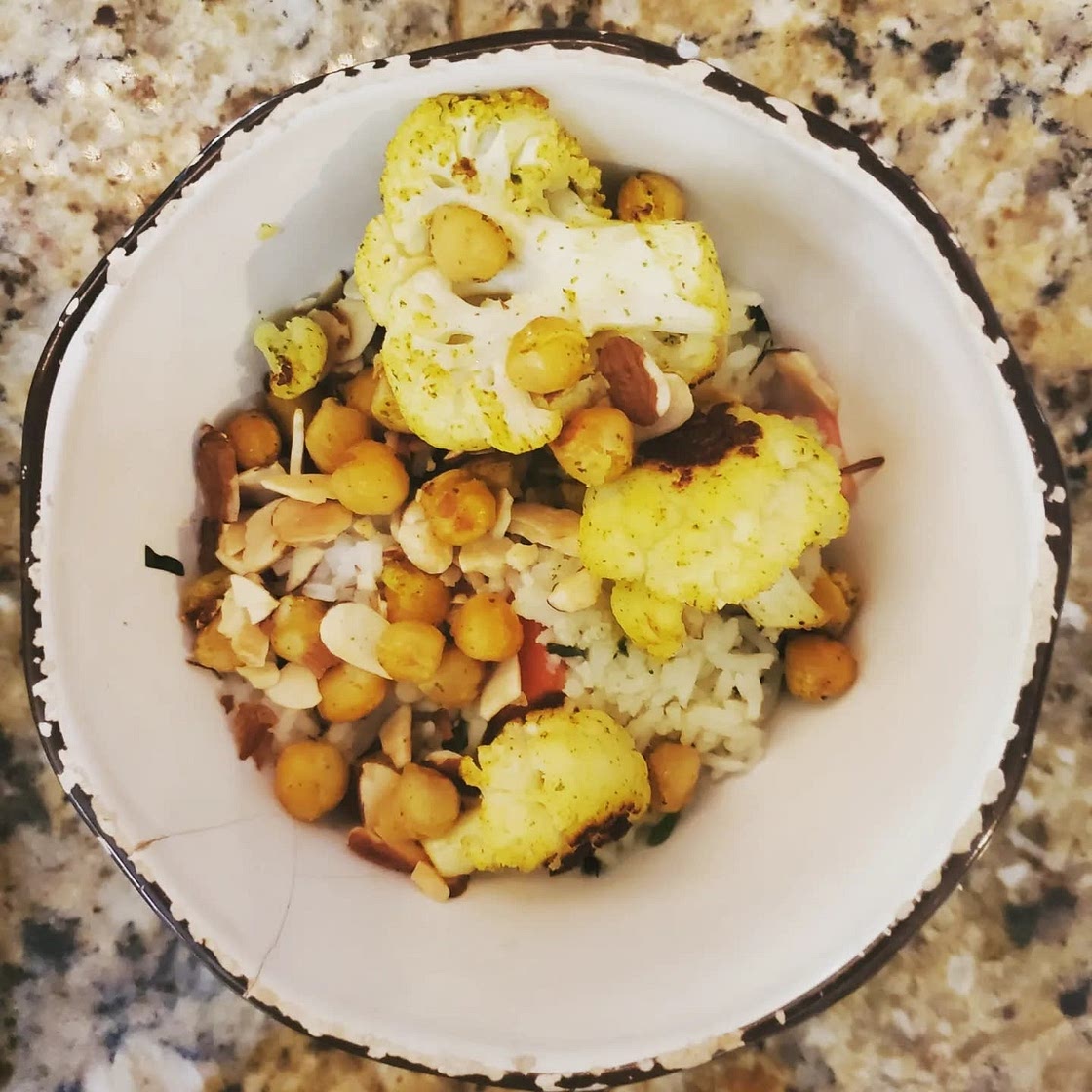 Turmeric Roasted Cauliflower & Black Rice Salad