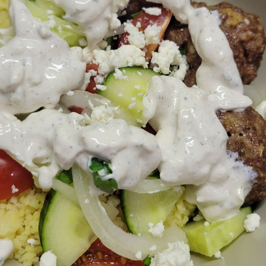 Greek Bowl with Meatballs