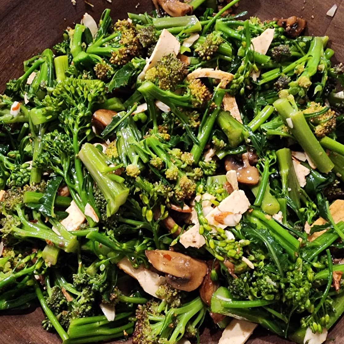 Broccolini Salad with Mushrooms