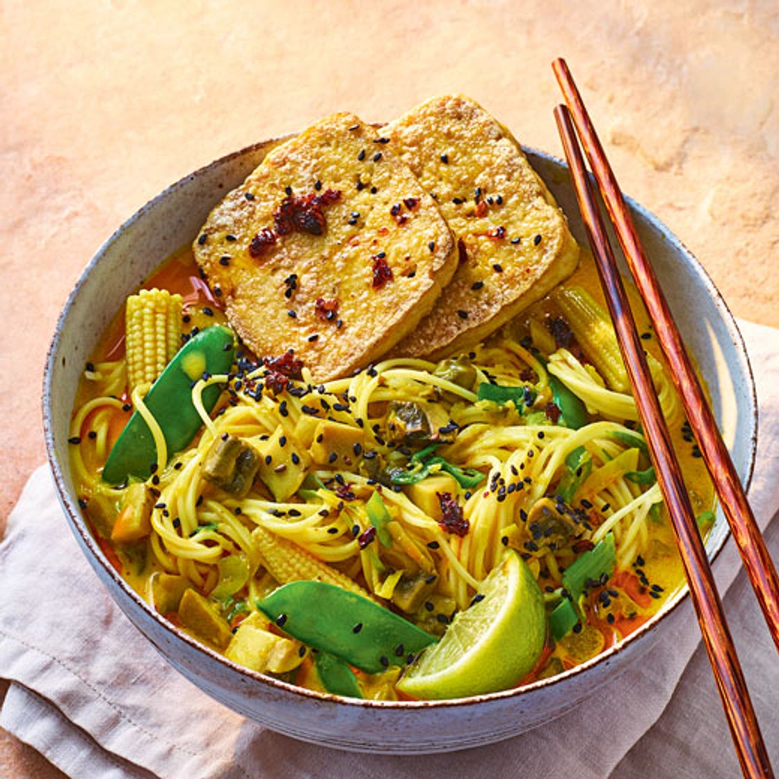 Brothy Coconut and Turmeric Noodles