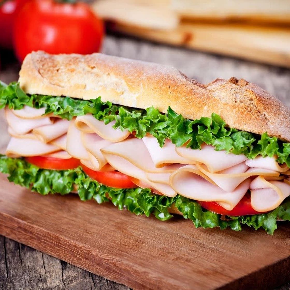 Pan con fiambre de pavo